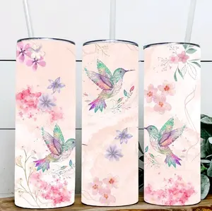 Watercolor Hummingbirds Tumbler