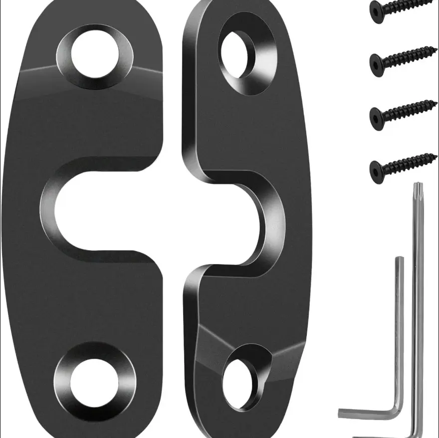 1set Black Anodized Coating Upgrade Aluminum Alloy Sun Visor Repair Kit, Heavy Duty Sun Shield Clip, Strictly Tested Visor Mounting Clips with Simple Operation, Compatible with Jeep Wrangler JK JKU 2018, JL JLU 2018-2023, Gladiator JT 2020-2023