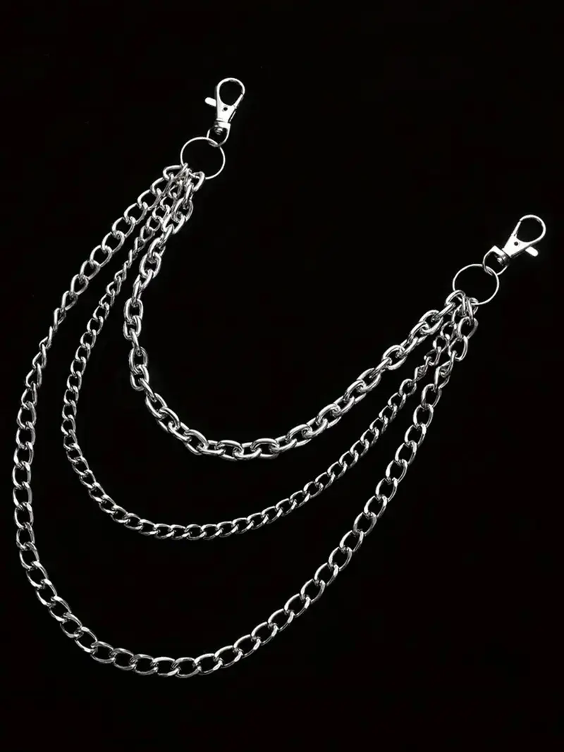 Punk Style Multi-layer Chain Belt for Women & Men, Fashion Waist Chain for Jeans, Trousers, Casual Waistband for Jeans, Trousers, Fashion New Punk Belt for Party, Daily Clothing Decor, Belts Men, Men's Accessories, Casual Dress Belt, Stylish Belts