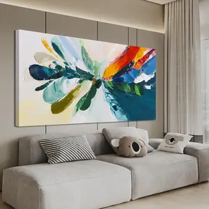Canvas Wall Art Decor Large Abstract Art Prints for Living Room Blue White Colorful Artwork for Bedroom Office Kitchen High-Quality HD Print Non-Fading Anti-UV Solid Wood Frame Unique Gift for Housewarming Parties - Decoration