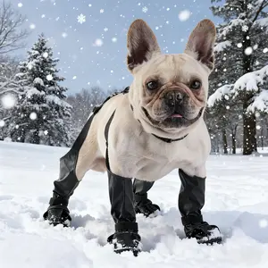 high collar Dog Outdoor Anti-Slip Shoes Rainproof Pet Boots Soft Paws Protect for French Bulldog Walking Hiking Protect Dog Shoes Shoes for pets pup  fashion anti-slip rubber sol Warm Winter Sleeping Bed Comfortable Lambskin Cat Sofa Santa Christmas Costu