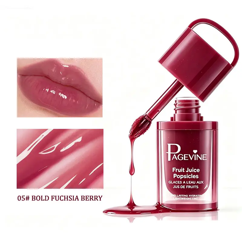Moisture-lock juicy lip glow with glossy mirror shine and pH-adaptive buildable stain for personalized soft tint, longwear smudge-proof formula keeps lips supple all day, lightweight non-drying for summer & everyday wear.