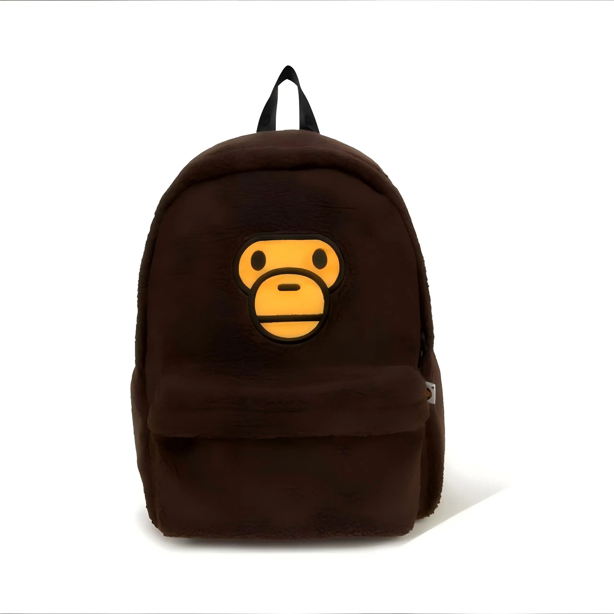 Cartoon Monkey Backpack Plush School Bag, Lightweight and Spacious Student Daypack for Commuting, School and Outdoor Use, 10 Inch
