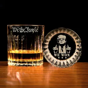 Engraved We The People Whiskey Glass, MAGA 11oz Rock Glass Gifts for Men