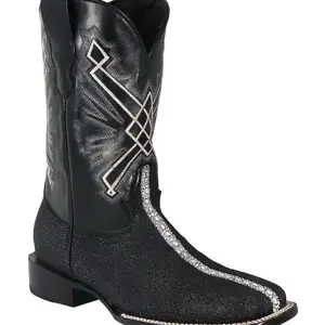 Brentwood boots Embroidered Western  Classic Exotic Leather print