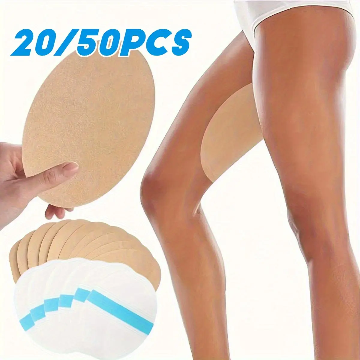 Invisible Anti-chafing Thigh Pads, 20/50pcs Self-adhesive Sweat-absorbent Leg Protectors for Women, Durable Anti-slip Friction Prevention Patches for Active Daily Wear, Body Care, Sweat Absorbing Breathable, Sweat Control