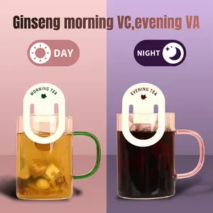 Morning C Night A Tea – Vitamin C Antioxidant & Evening Repair Blend for Glow Skin – Collagen Boosting Herbal Drink Healthcare Edible Supplement Colagen