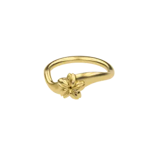 Cowrie Plumeria Ring