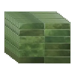 Kitchen Use 10/20 Pieces Self-Adhesive Subway Tile Backsplash Wall Stickers, Easy Peel & Stick for Kitchen Bathroom Decor