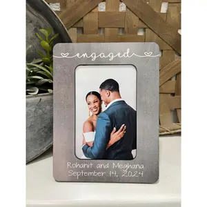 Engagement Gifts for Couple Personalized Picture Frame Engagement Picture Frame Custom Wedding Gift Bride-to-Be Keepsake Frame