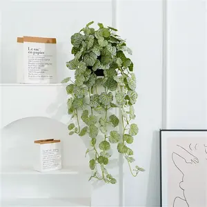 40-70cm Fake Hanging Plants Artificial Begonia Plant Vines Silk Fern Plant Wall Leaves Tropical Scindapsus Plant For Home Garden, Artificial Flower Plant, Room Decor Plants