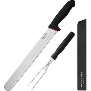 BOLEXINO 12" Carving Knife Set for Slicing, Sharp Premium Ham Slicer Knife, Great for Cut Roasts, Meats, Fruits and Vegetables