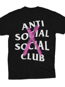 Anti-Social Social Club T-Shirt, Urban Streetwear, Casual Youth Fashion, Modern Neutral Design, Comfortable Soft Fabric, Loose Fit