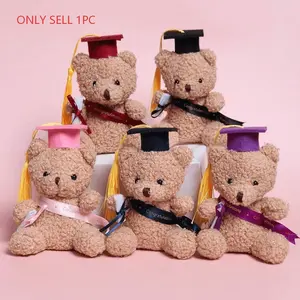 Teddy Bear Plush Toy Mini Graduation Bear with Hat, Loose Fit Graduation Gift, Favorite Decoration, Perfect for Graduation