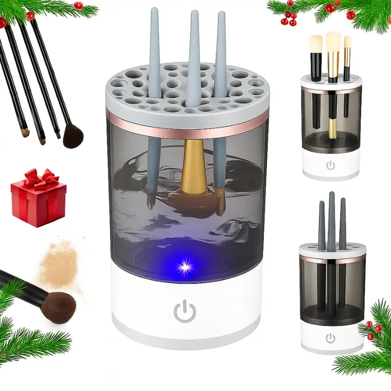 Electric Makeup Brush Cleaner – Automatic Spin Washer & Dryer for Fast, Deep Cleaning | Perfect Christmas Gift for Makeup Lovers