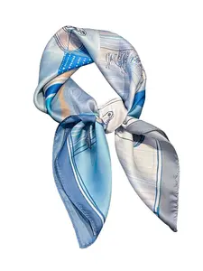 Women's Fashion Equestrian Design Scarf, Boho Style Scarf, Elegant Hairband Wrap, Versatile Square Towel, Perfect Accessory for All Seasons