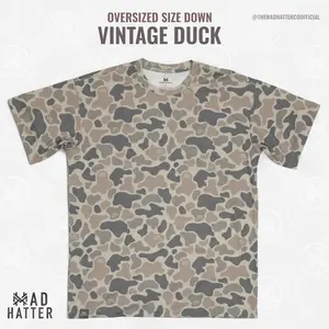 The Mad Hatter Camo Blank ShortSleeve TShirt Casual Streetwear