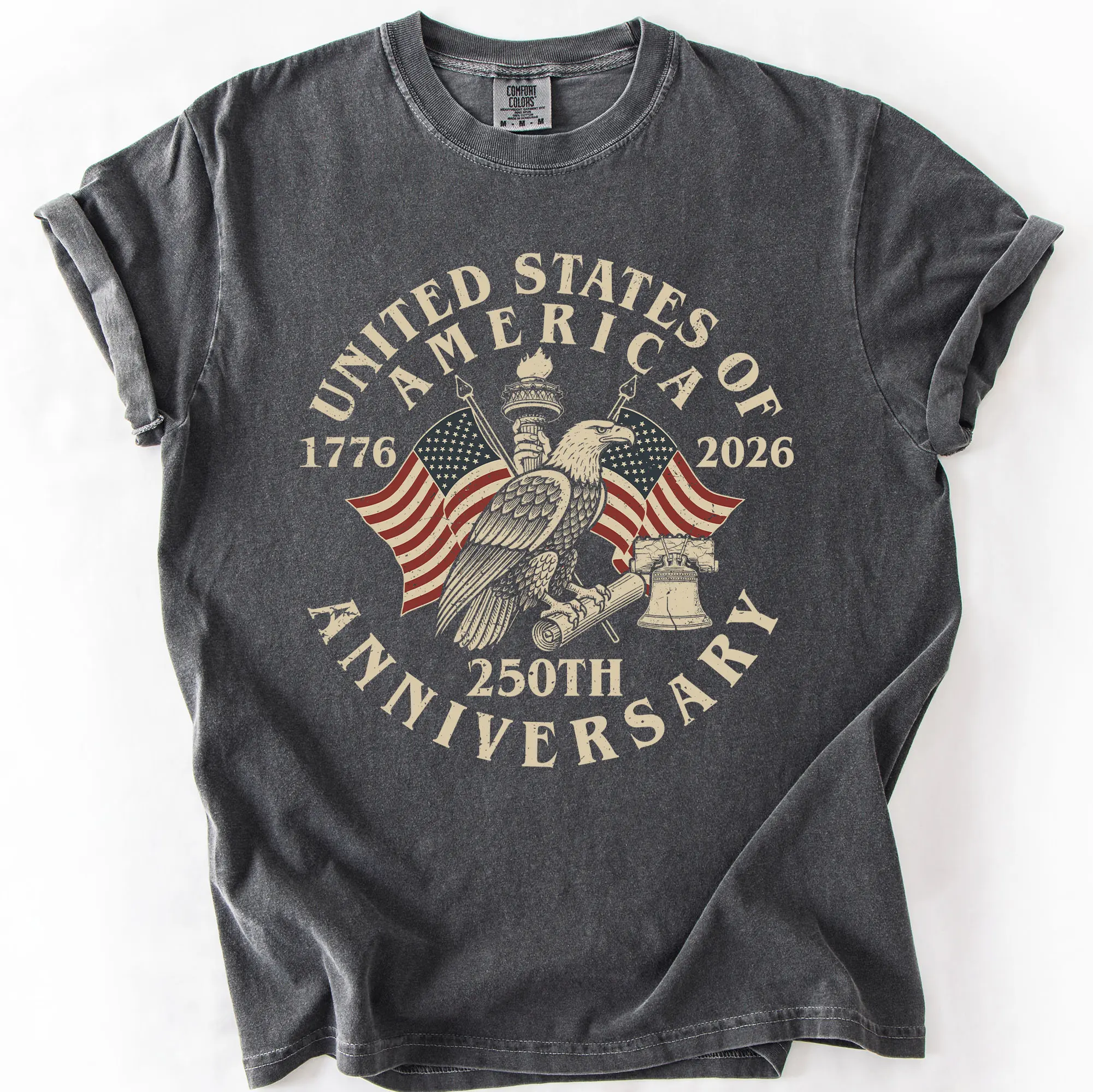 United States of America, Eagle, 250th Anniversary, 1776, Patriotic, USA Comfort Colors T-Shirt, Women's Comfort Colors Tee