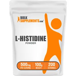 BulkSupplements - L-Histidine Powder - Immune - Digestive Support - 100g - 500mg per Serving