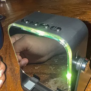 Wireless Induction Audio Speaker Stand, 5in1 Cellphone Holder, 3500mAh Rechargeable Emergency Power Bank,360° Adjustable Mobile Tablet Stand with Colorful Ambient Light Gifts for Men Women