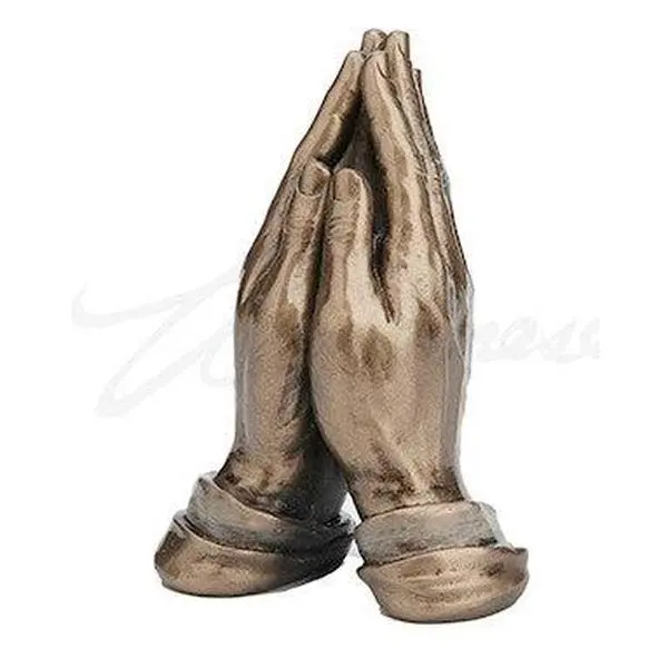 Mini Bronze  Praying Hands statue.