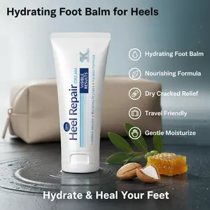 Silkia Foot Care Cream - Hydrating & Nourishing Foot Balm for Dry Cracked Feet - Shea Butter Argan Oil Beeswax Formula - Travel Friendly Moisturizing Foot Repair Cream Gentle Hydrate