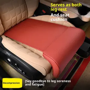 New Car Seat Cushion with Leg Rest, Memory Cotton Breathable Universal Fit for All Seasons, Extended Leg Support for Driver and Passenger Seats