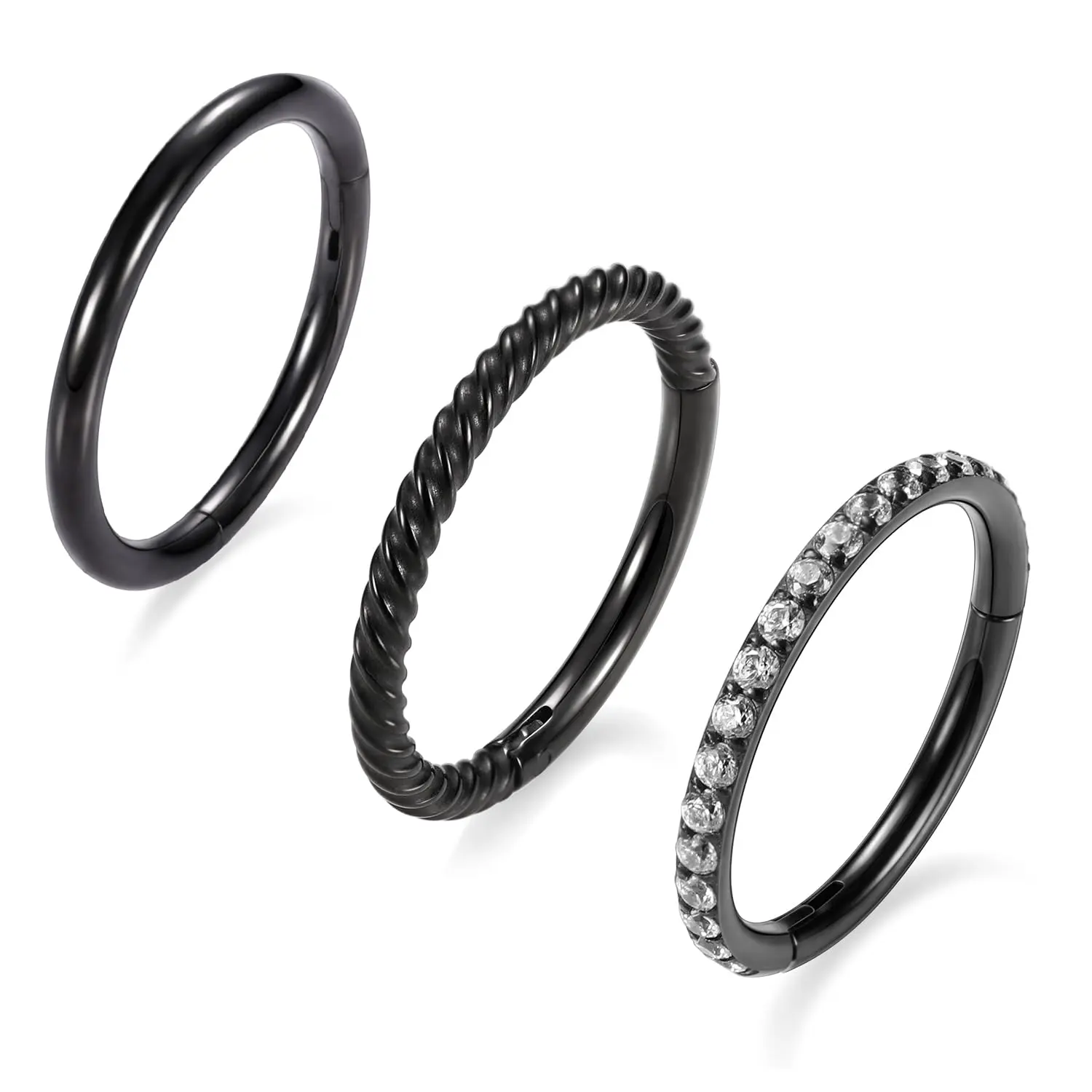 Style 1-Black&Clear CZ