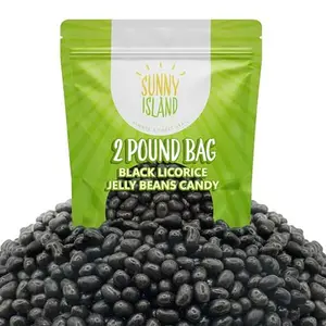 Black Licorice Jelly Beans Candy | 2-Pound Bag | Classic Flavor Black Licorice Jelly Beans Candy | 2-Pound Bag | Classic Flavor