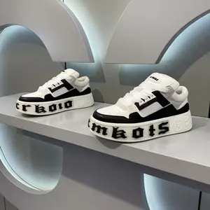 Men'S Platform Skate Shoes, Lace Up Low Top Casual Shoes - Street Walking Casual Activities | Non Slip Comfy Sneakers For Men