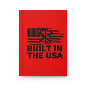 Built in the USA Hardcover Journal | American Flag, Wrench Logo