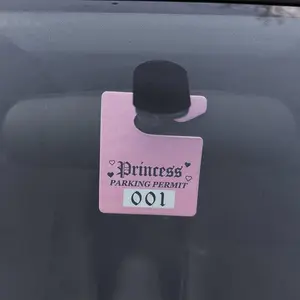 BabeDriven Princess 001 Parking Permit Air Freshener - Pink Bubble Gum, Double-Sided, Thick Hangtag with Long-Lasting Scent