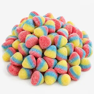 Rainbow Tropical Drops Sour Gummy Candy | 16 oz (1 LB) Bag of Gummies | Soft & Chewy | Bulk Candy