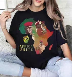 Africa Unite T-shirt, Featuring Support for President Ibrahim Traore and Pan-African Unity Movement T-shirt, Support Africa T-shirt