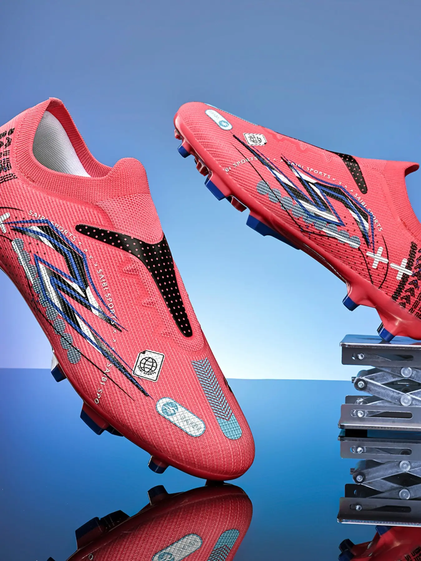 Breathable Men's Low Top Soccer Shoes Sports Football Shoes Ag/fg Long Studs, Professional Natural Grass, Durable Anti-Slip, Strong Grip, Training Cleats Football Boots