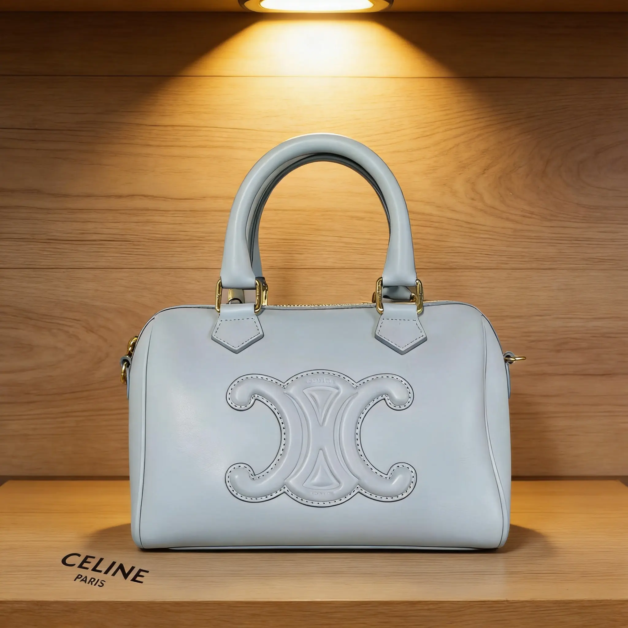 Pre-owned Celine Lambskin Shoulder Bag D0620977314
