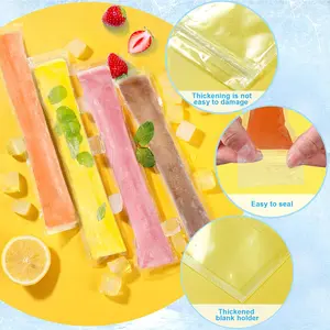 [50 count]DIY Disposable Ice Pop Bags Mold Bags Homemade ice lolly Bags with Silicone Funnel Freeze Snacks Freezer Tubes