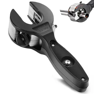 Ratchet Pipe Cutter,One Hand Fast Pipe Cutting Tool for Cutting 5/16" to 1-1/8" Tubing,Repair Tool Copper Pipe Cutter, 2 In 1 Tube Cutter, PVC, Soft Metals