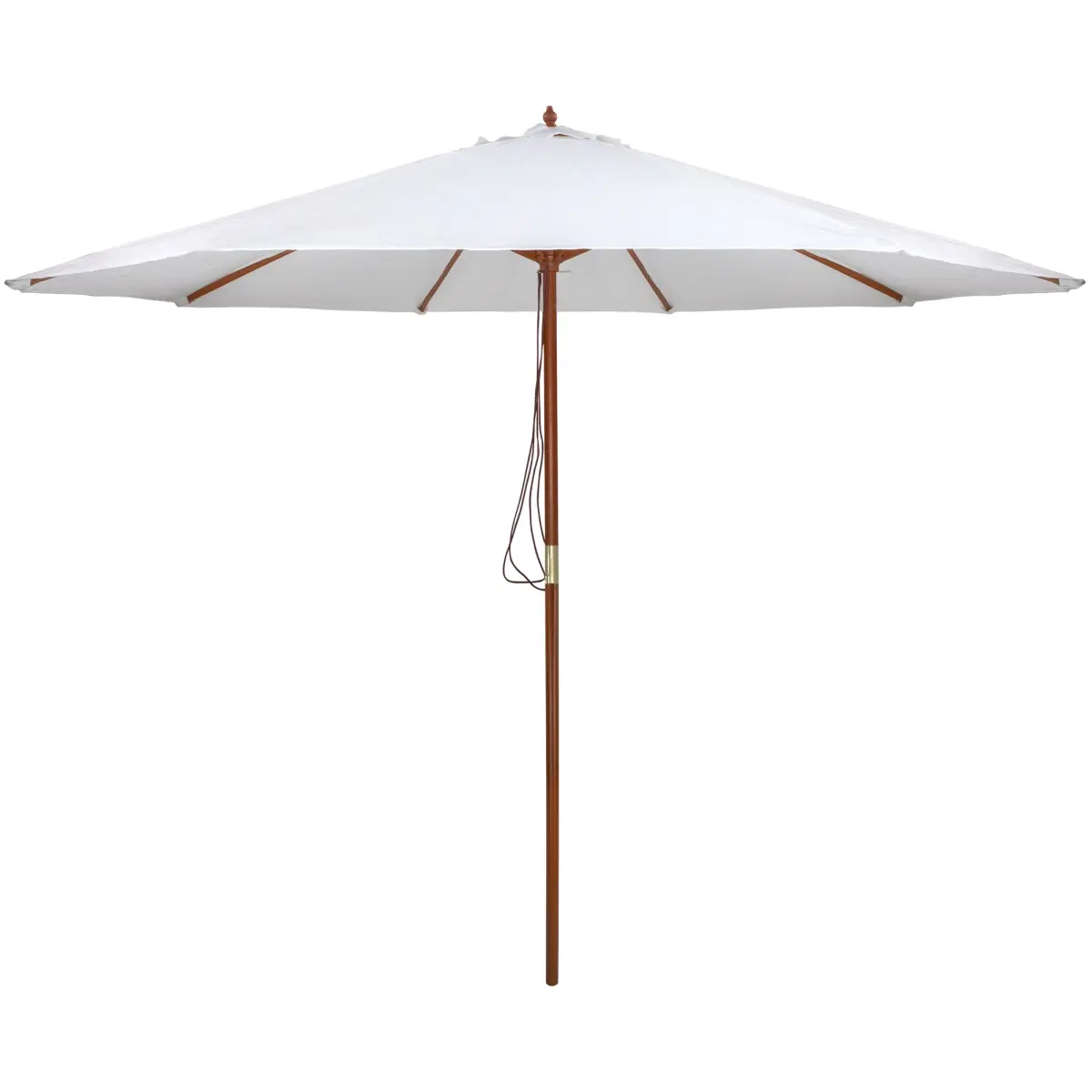 Northlight 35127425 8.5 ft. Outdoor Patio Market Umbrella, Wooden Pole, White
