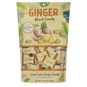Ginger Hard Candy, Original Flavor 12 oz bag, Individually Wrapped Healthy Candy, The Sweet and Spicy Natural Remedy for Anti-Nausea and Digestion, Made with Real Ginger Extract