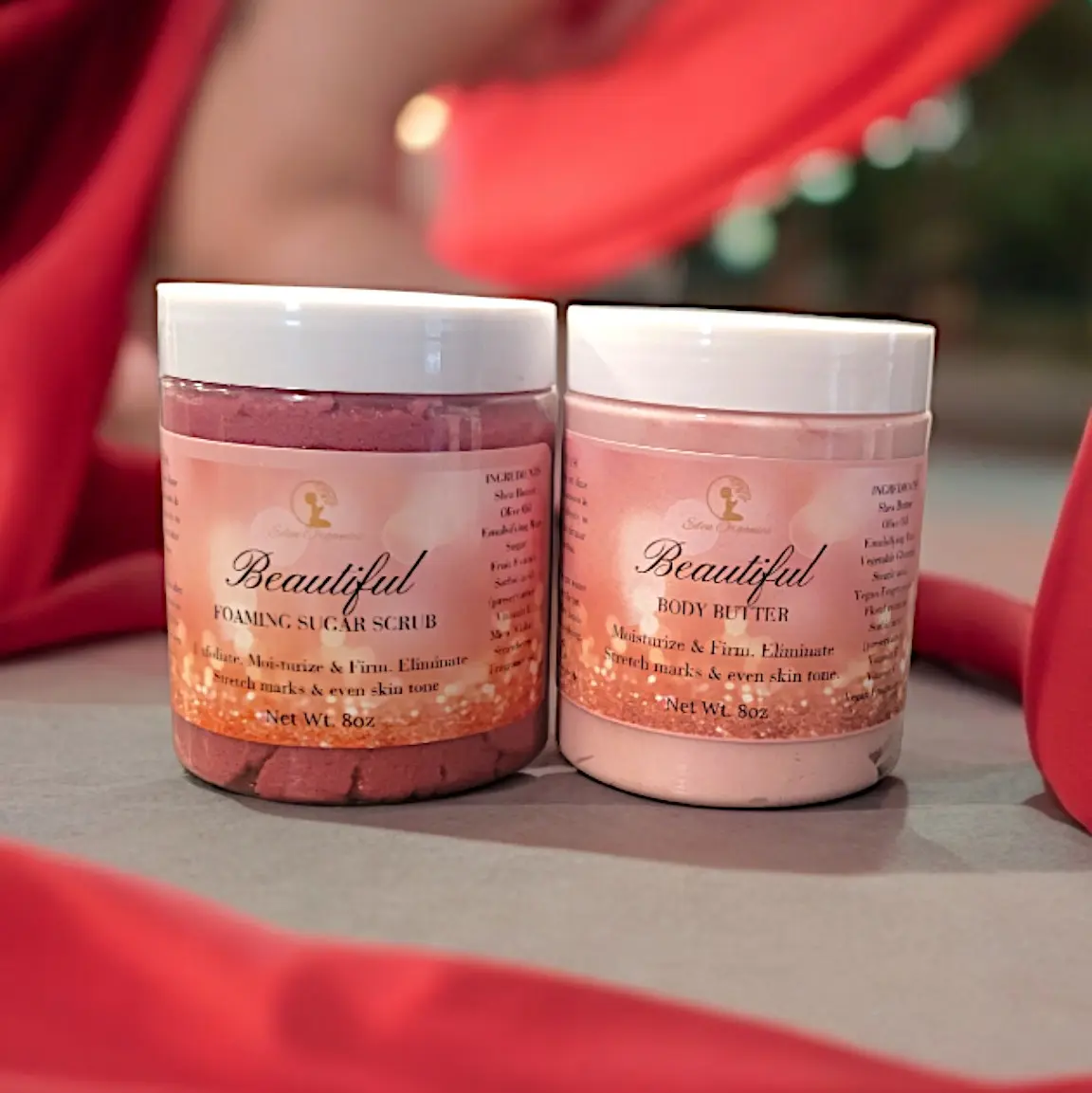 Nourishing Body Butter & Sugar scrub Combo |  Body Care | Skin Repair | Lotions Shea Skincare Moisturizer Hydrating Comfort