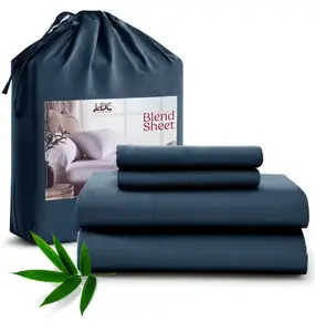 Lux Décor Bedsheet Set Rayon Derived from Bamboo Breathable Soft Hotel Luxury Silky Bedding for Any Bedroom Solid Design