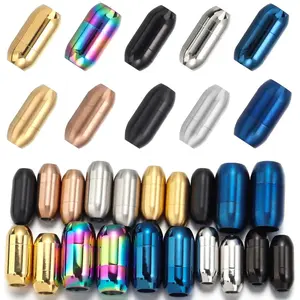 2Pcs Stainless Steel Strong Magnetic Clasps Cylinder End Clasp Connectors For Jewelry Making DIY Bracelet Necklace Accessories