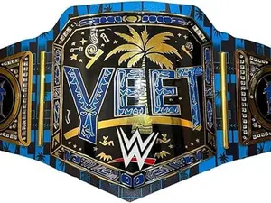 Undisputed Yeet Championship Belt – 2MM Replica with 4MM Adjustable Leather Strap – Zinc Brass Metal – Adult Size