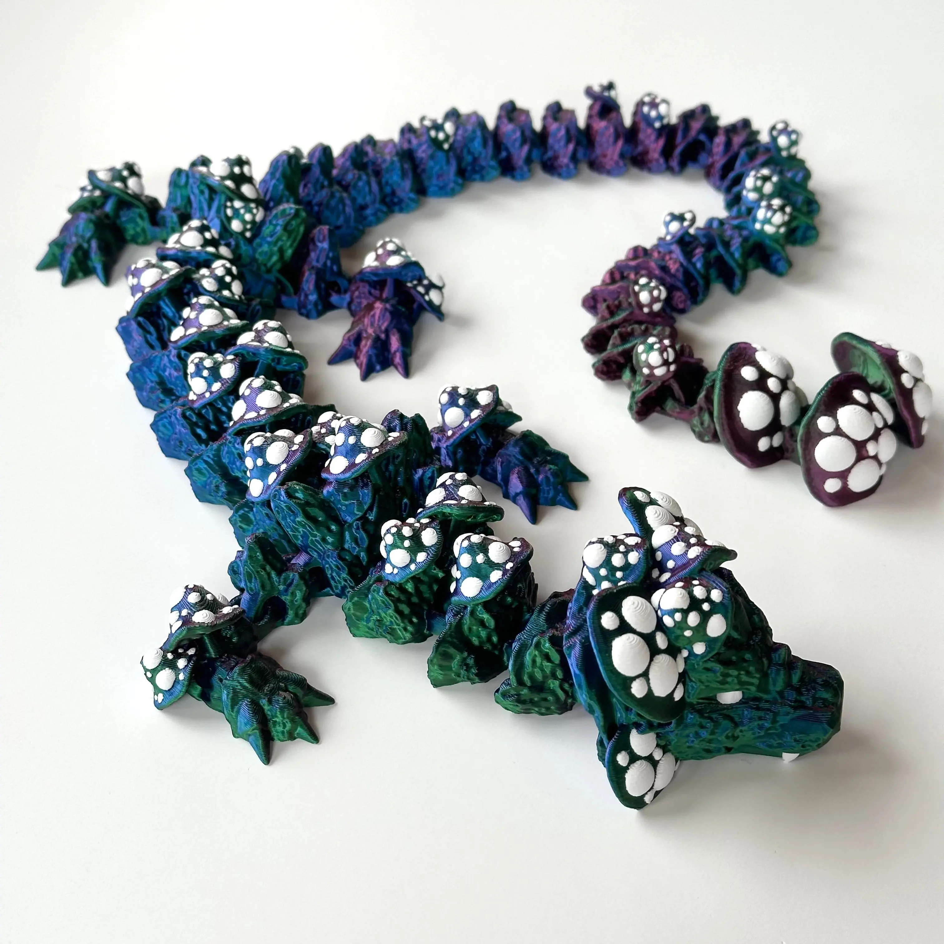 Large Mushroom Dragon - 3D Printed Articulating Figure
