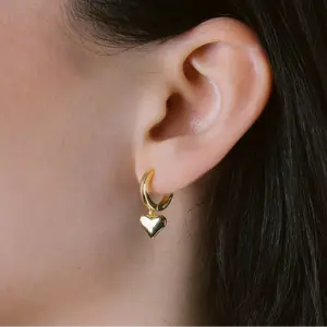 EVRY JEWELS Gold or Silver Plated Women's Hypoallergenic Full Of Love Earrings