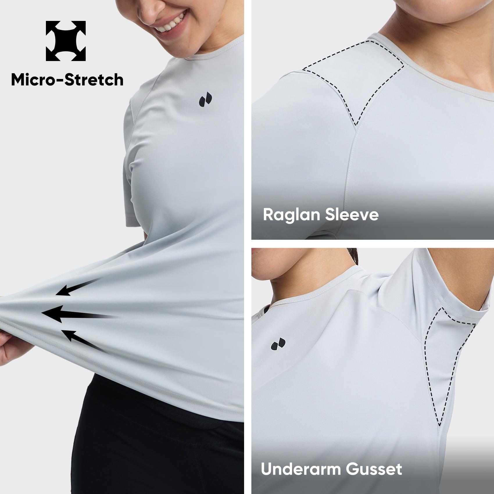 HOTSUIT Summer Short Sleeve Athletic T-Shirt Women's Sweat Wicking Compression Quick Dry Vest Knit Slim Casual Basic Top Outdoorfun workout tops oga orange athletic