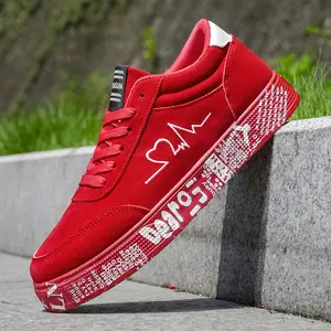 Spring 2026 Men's Mid Top Skateboarding Shoes Thick Soled Black Work Breathable Driving Sneakers for Autumn Winter Frosted leather board shoes Closed Trainer Training Runner A22Red Casual Footwear Athletic Boy Running