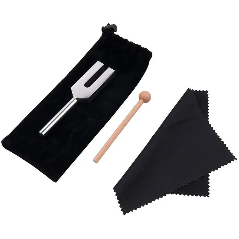 4096 Hz Tuning Fork for Therapy, Health, Relaxation, Crystal Tuning Fork with Medical Grade Wooden Hammer and Soft Storage Bag