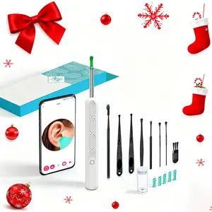 Earwax removal, ear cleaner with camera, earwax removal tool, earwax removal kit with light, Ear Pick Set, for iOS, iPad, Android smartphones